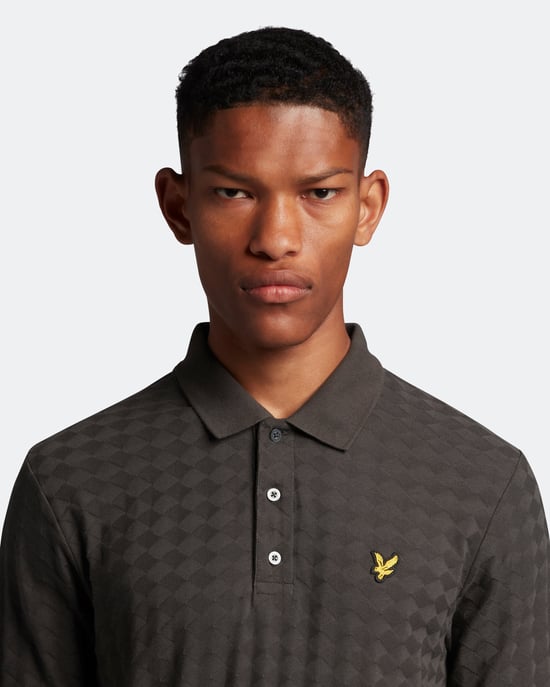Lyle & Scott Argyle Polohemd in Grau - Image 4