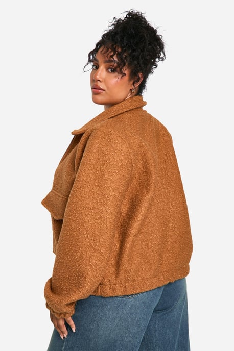 Plus Collared Boucle Jacket - Image 2