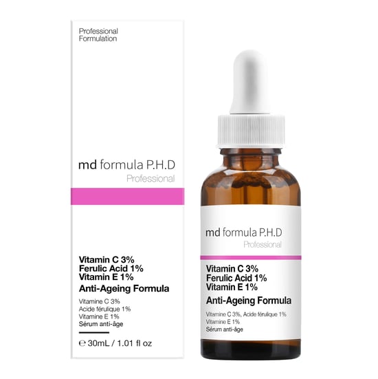 MD Formula P.H.D Anti-Aging Serum 30ml Vitamin C 3%, Ferulasäure 1%, Vitamin E 1% - Image 2