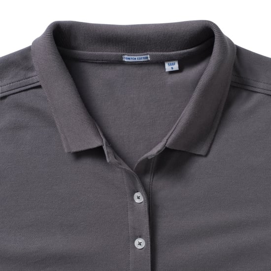 Russell Damen/Damen Stretch Kurzarm-Poloshirt (Convoy Grau) - Image 4