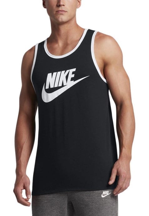 Nike Herren-Weste mit großem Swoosh-Ace-Logo in Schwarz - Image 1