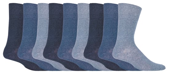 Gentle Grip - 9 Paar nicht elastische Socken aus weicher Baumwolle für Herren - blau - Image 1