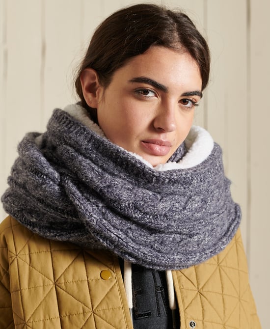 Superdry Tweed Cable Snood