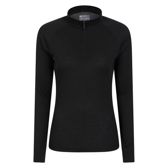 Mountain Warehouse Womens/Ladies Talus Zip Neck Langarm-Thermal-Top (Schwarz) - Image 1