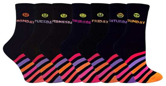 Kinder Neuheit Tage der Woche Socken | 7 Paare | Für Jungen & Mädchen - Image 1