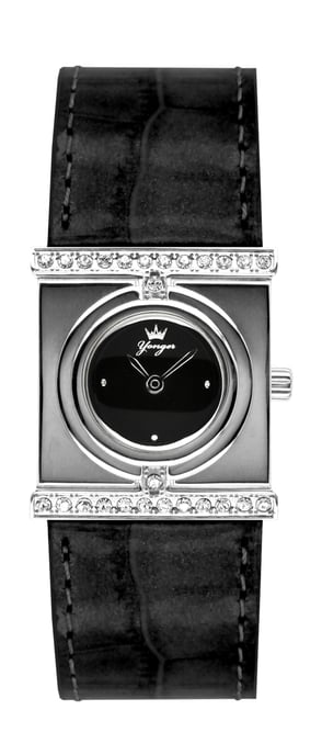 Yonger and Bresson Black Dial Diamonds Watch