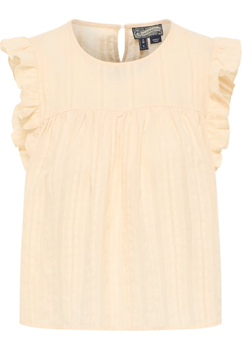 Dreimaster Bluse Damen Beige Creme - Image 1