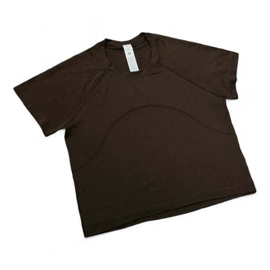 Lululemon Women's Swiftly Tech Cropped Short-Sleeve T-Shirt 2.0 in Espresso Dark Brown