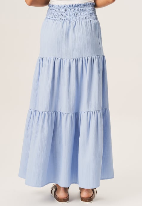 Smocked Tiered Maxi Skirt