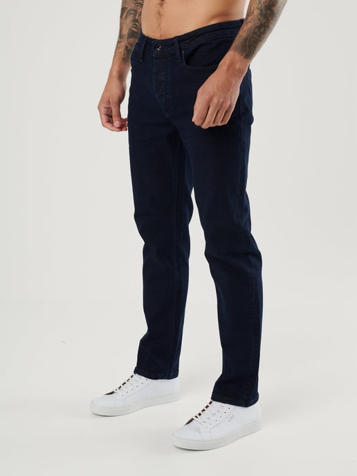 Luke 1977 Men's Freddys Straight Leg Dark Blue Raw Jeans