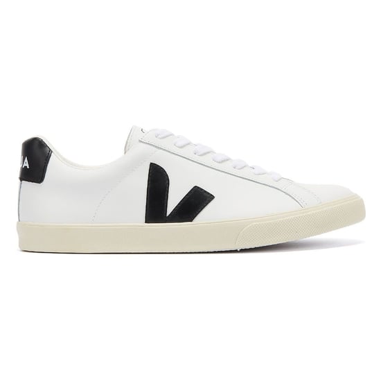 Veja Esplar Leder Womens Trainers - (Extra Weiß / Schwarz) - Image 4