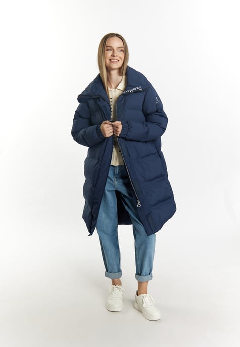 Dreimaster Wintermantel mit Wattierung Damen Marine - Image 2