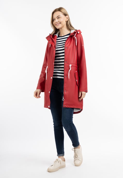 Dreimaster Regenmantel Damen Rot - Image 1