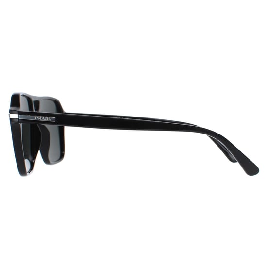 Prada Aviator Mens Black Green Polarized PR20YS