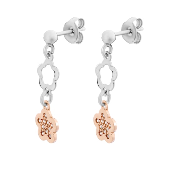 Orphelia 'Nixie' Tropfenohrringe aus 925er Sterlingsilber für Damen - Silber/Rosé ZO-7377 - Image 3