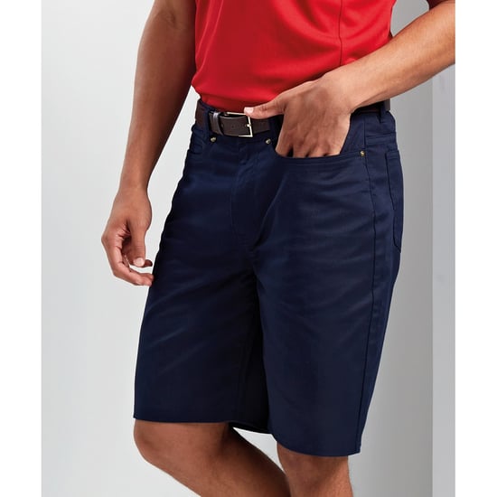 Premier Mens Performance Chino Shorts (Navy)