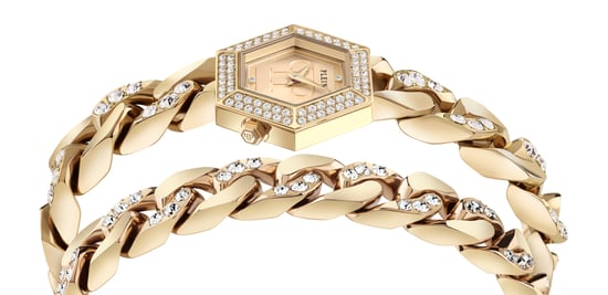 Philipp Plein The Hexagon Groumette Women's Gold Watch PWWBA0523