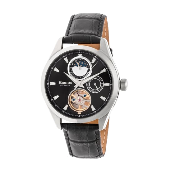 Heritor Automatik Sebastian Semi-Skelett Lederarmbanduhr - Image 1