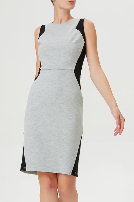 Kurzes Bodycon-Kleid mit Farbblockmuster - Image 1