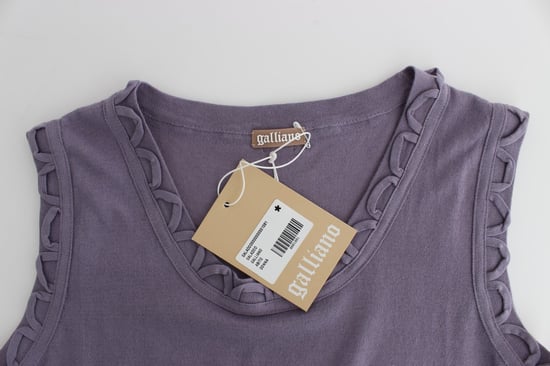 John Galliano Robe en jersey de coton violet pour femme - Image 6