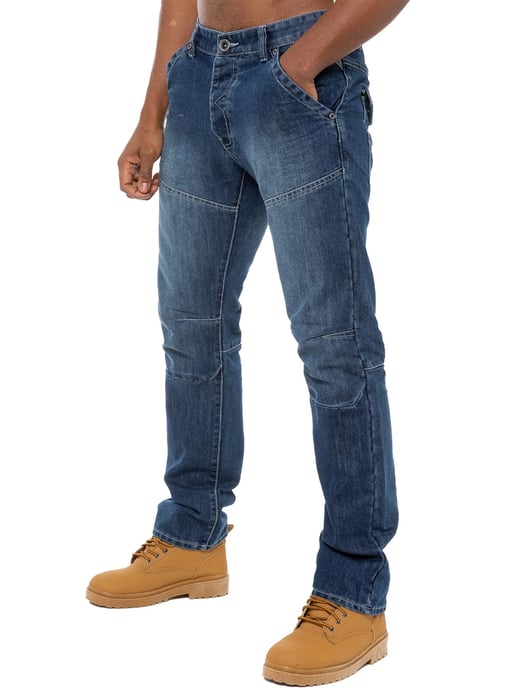 Enzo Herren Denim Jeans Straight Leg - Blau - Image 1