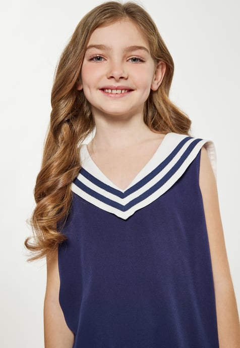 Dreimaster Bluse Mädchen (Kids) Marine - Image 5