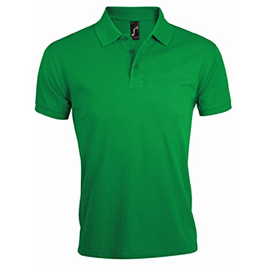 SOLs Mens Prime Pique Plain Kurzarm-Poloshirt (Kelly Green) - Image 1