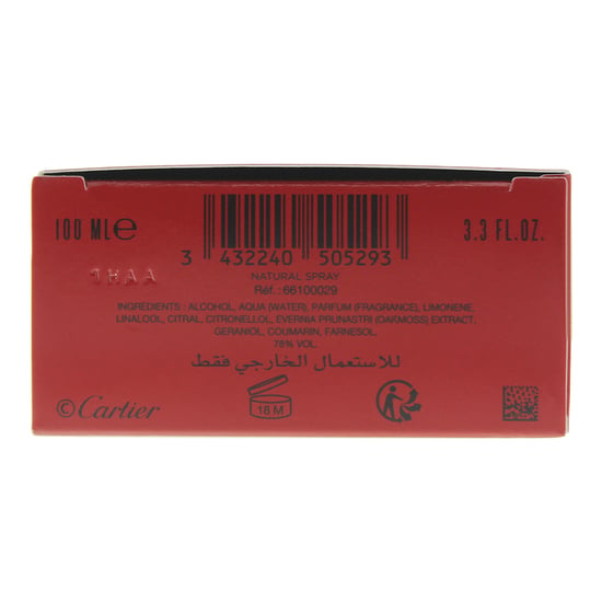 Cartier Declaration Haute Fraicheur Eau De Toilette 100ml