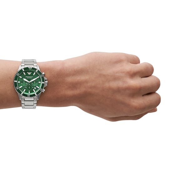 Emporio Armani Diver Herren Silberne Uhr AR11500 - Image 4