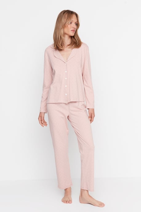 Trendyol Femmes  Col de chemise Pyjama Ensemble 2 pieces - Image 4