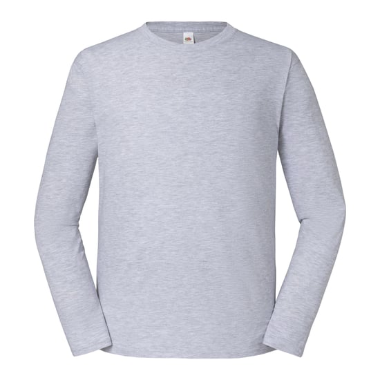Fruit of the Loom - "Iconic Premium" T-Shirt für Herren Langärmlig (Grau meliert) - Image 1