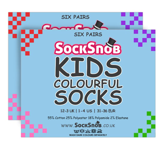 Sock Snob - 12 Paires Chaussettes Enfants Unies | Chaussettes Coton Ecole - Rouge - Image 2