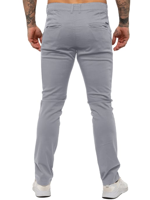 Enzo Mens Slim Fit Stretch Chinos
