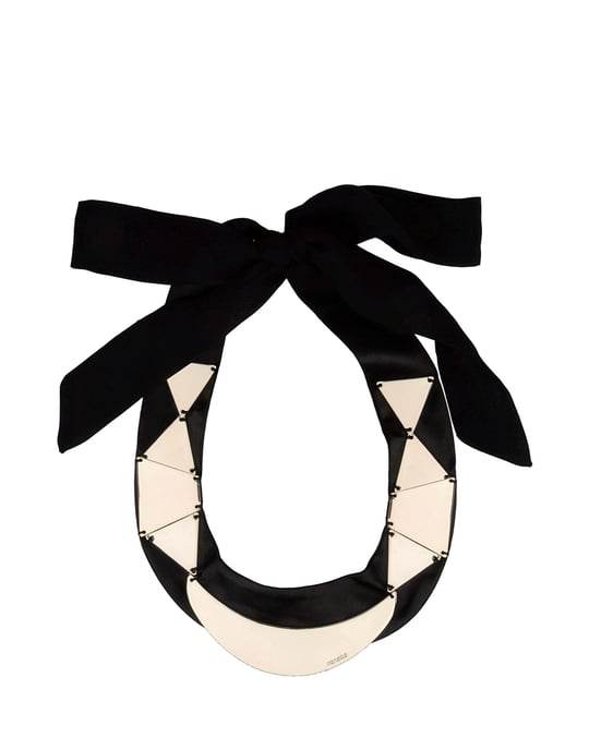 Nenette Black Satin Necklace