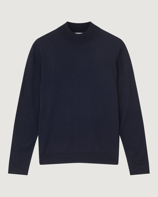 Fine Gauge Merino Mock Neck Jumper
