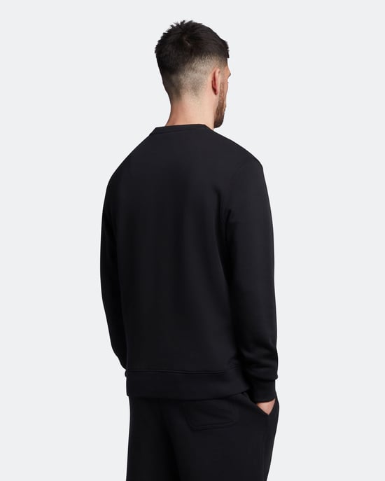 Lyle & Scott Sweatshirt mit Rundhalsausschnitt in Schwarz - Image 3