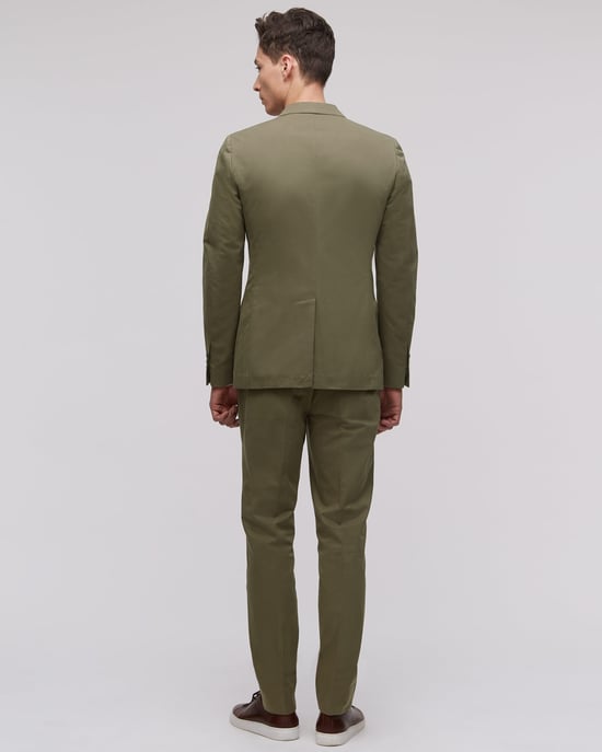 Fine Cotton Twill Two Button Tailored Jacket
