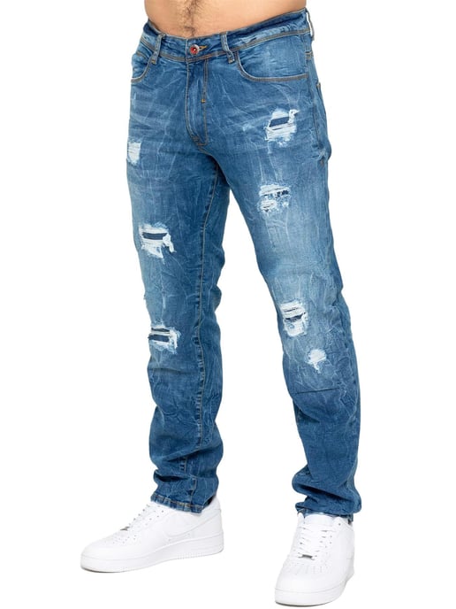 Enzo | Herren Ripped Denim Jeans - Image 1