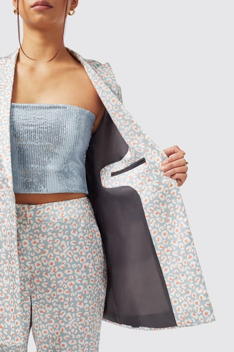 Amarantha Slim Fit Blue Jacket