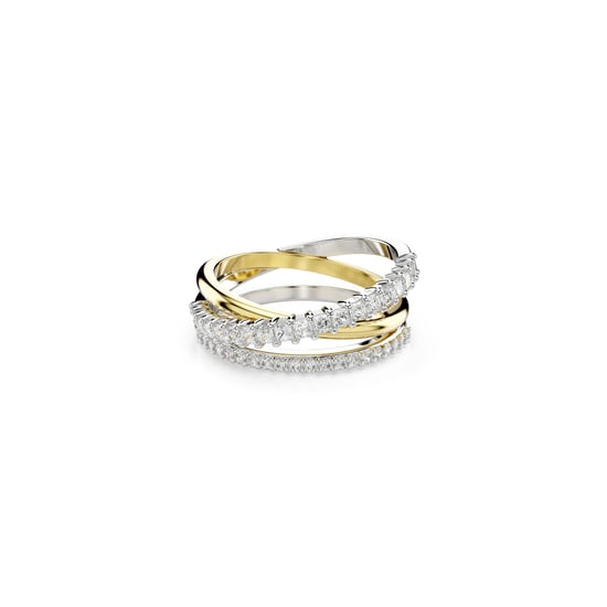 Swarovski 'Hyperbola' Damenring aus Metall - Silber/Gold 5689729 - Image 1