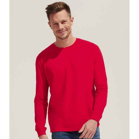 SOLS Unisex Pioneer Langarm-T-Shirt aus Bio-Baumwolle für Erwachsene (leuchtend rot) - Image 3