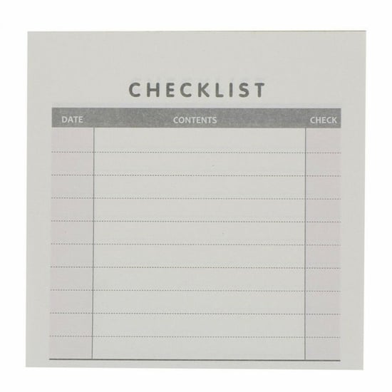 Haven Weekly Check List Pad