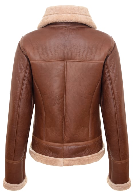 Women's light brown sheepskin B3 flying jacket - Kano
