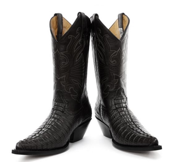Grinders Black Leather Western Cowboy Boots – Carolina
