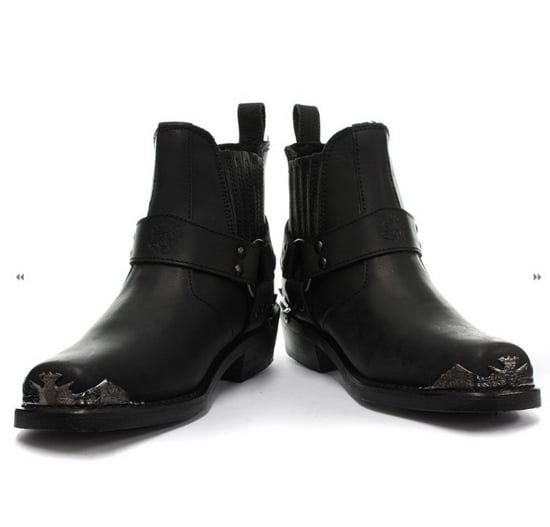 Grinders Schwarze Cowboy-Bikerstiefel für Herren – Eagle Lo - Image 3
