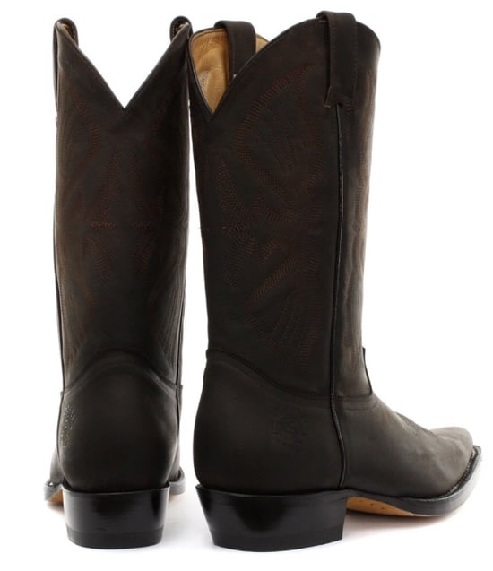 Grinders Mens Brown Cowboy Leather Boots- Louisiana