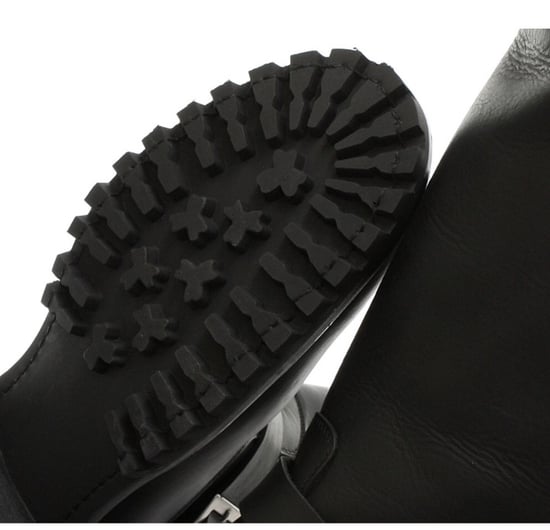 Grinders Mens Black Western Combat Leather Boots- Wild One