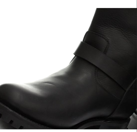 Grinders Mens Black Western Combat Leather Boots- Wild One