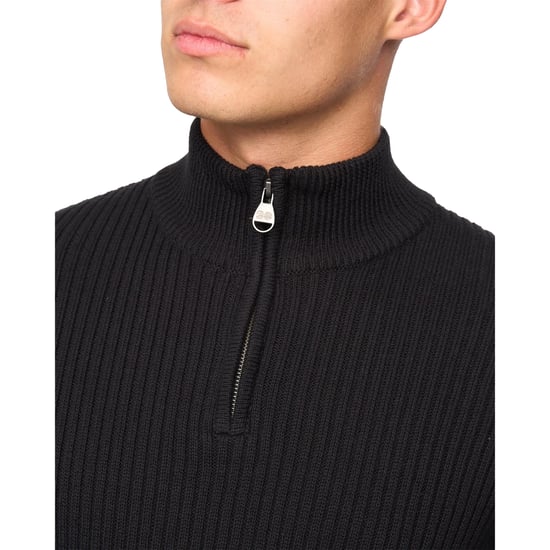 Crosshatch - "Havaline" Pullover mit kurzem Reißverschluss für Herren (Schwarz) - Image 3