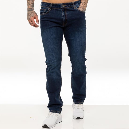 Kruze Herren Straight Leg Stretch Jeans - Image 3